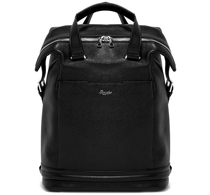 Pineider Handbags Leather 360 Folded Backpack In Noir