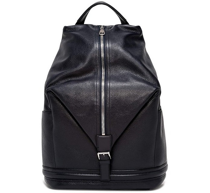 Pineider Handbags Leather 360 Spiral Backpack In Bleu