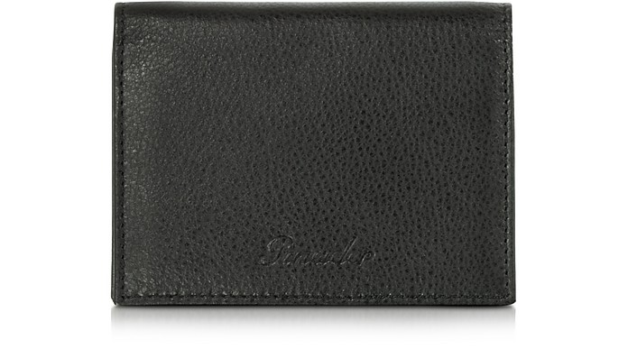 Country Black Leather Business Card Holder - Pineider