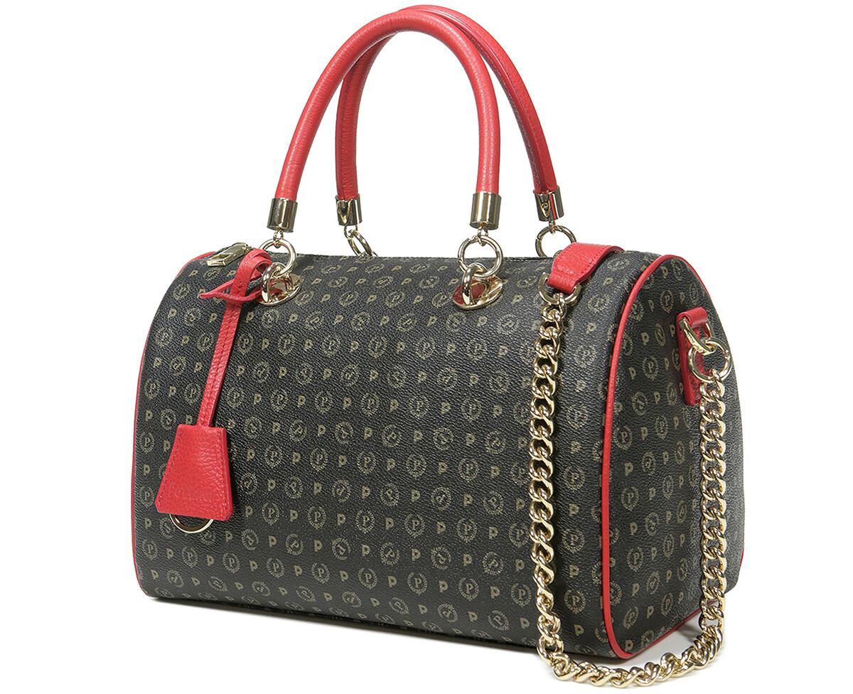 Pollini Debby Heritage Red Satchel Bag at FORZIERI