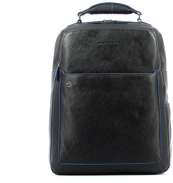 Blue Fast Check Computer Backpack With Ipad 10,5 Blue Square Special - Piquadro