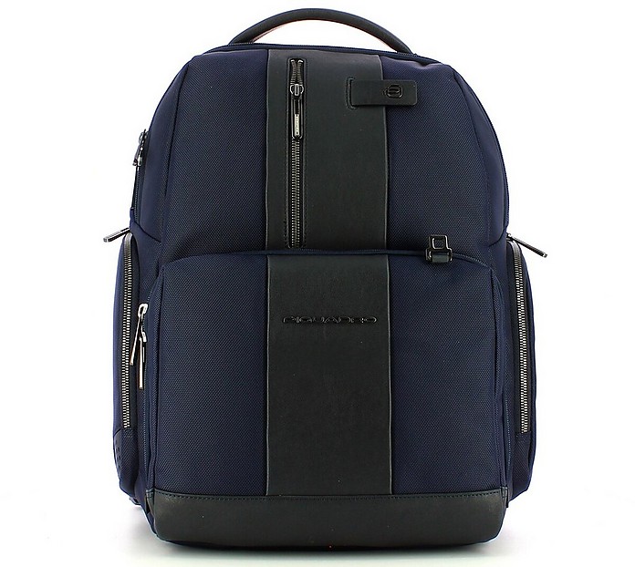 Blue Computer, Fastcheck Backpack In Recycled Fabric Wi Brief 2 - Piquadro