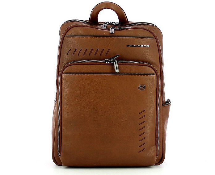 Brown Computer Backpack With Ipad®Pro12,9" Compartment, Nabucco - Piquadro