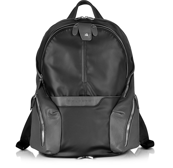 Nylon & Leather Computer Backpack - Piquadro / sNAh