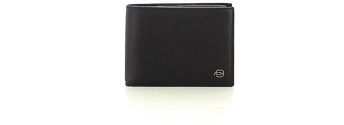 Dark Brown Leather Wallet w/Coin Pocket - Piquadro