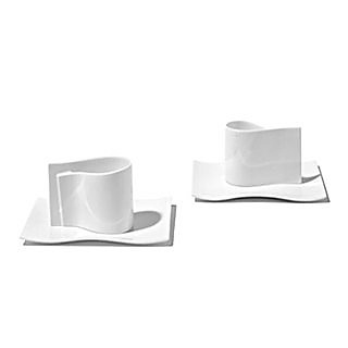 E-Li-Li - Set of 2 Mocha Cups w/Saucers - Alessi