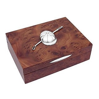 Equestrian Sterling Silver & Wood Decorated Jewelry Box - Forzieri