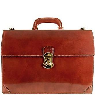 L.A.P.A. Camel Croco Stamped Genuine Leather Satchel Bag at FORZIERI