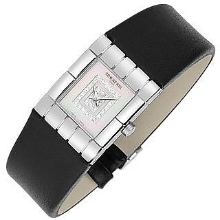 Tema - Ladies' Double Diamond River Leather Watch - Raymond Weil