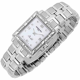 Parsifal - Ladies' Diamond Frame Mother of Pearl Date Watch - Raymond Weil