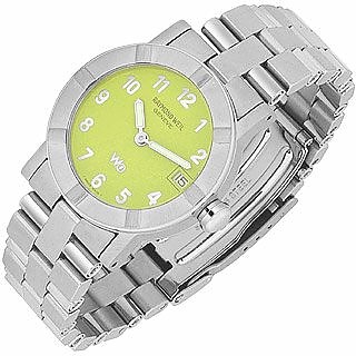 Parsifal W1 - Women's Lime Dial Stainless Steel Date Watch - Raymond Weil