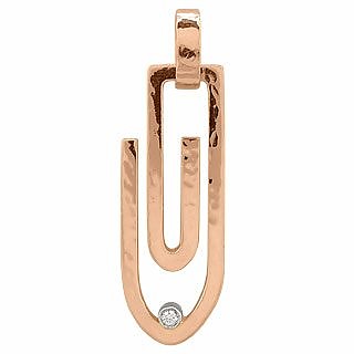 Clips - 18K Pink Gold Pendant with Diamond - Torrini