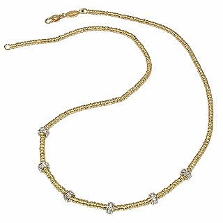 Rondelle Moving Mini - 18K Yellow Gold and Diamond Necklace - Torrini