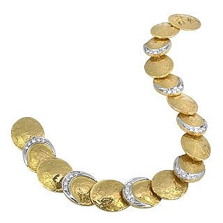 Lenticchie - 18K Gold and Diamond Bracelet - Torrini