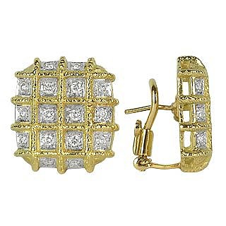 Wallstreet - 18K Yellow Gold Diamond Earrings - Torrini