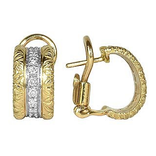 Mini-Denise - 18K Yellow Gold Diamond Earrings - Torrini
