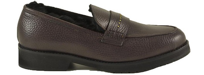 Women's Brown Loafer Shoes - Peserico