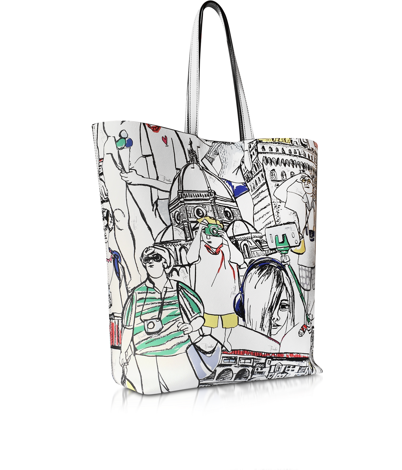 Emilio Pucci Florence Printed Leather Tote Bag at FORZIERI