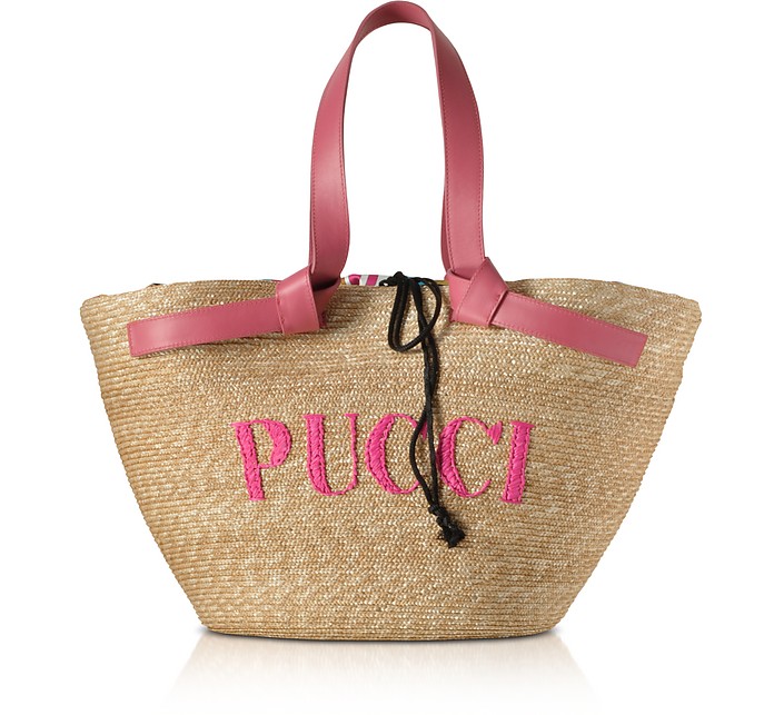 Raffia Signature Bucket Bag - Emilio Pucci