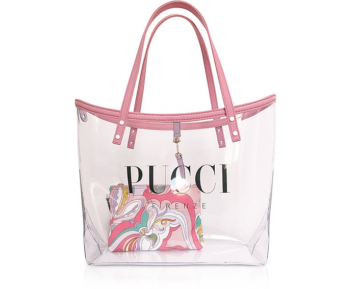 Transparent Signature Tote Bag w/pouch - Emilio Pucci