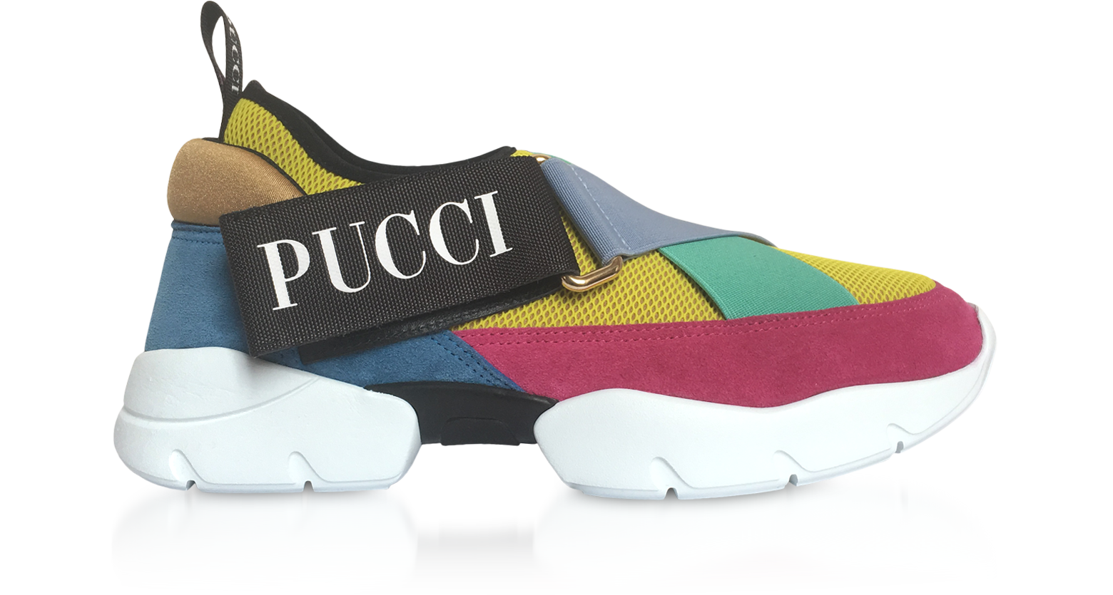 Emilio Pucci Pink & Lime Green Leather and Nylon Sneakers 35 IT/EU at  FORZIERI