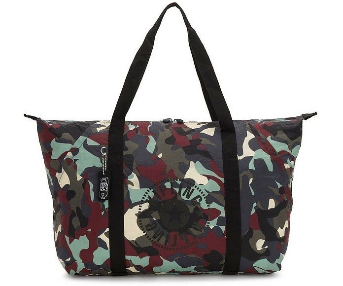 Art Camouflage Printed Nylon L Packable Tote Bag - KIPLING