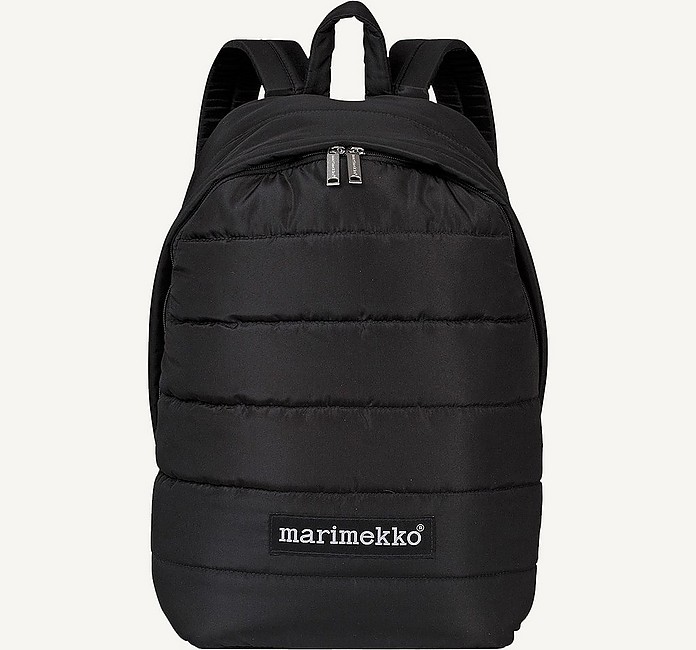 Black Quilted Nylon Lolly Backpack - MARIMEKKO