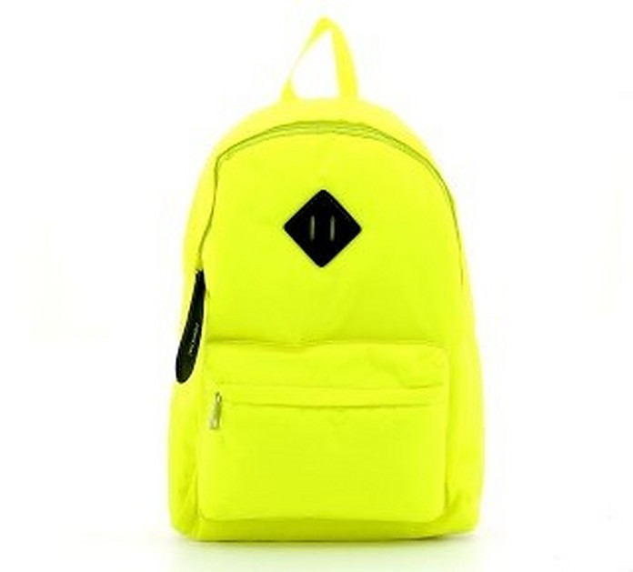 Yellow Ri-Flect Tecno Fabric Backpack - POMIKAKI