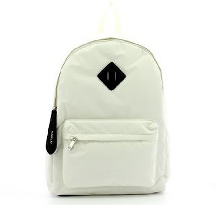 White Ri-Flect Tecno Fabric Backpack - POMIKAKI