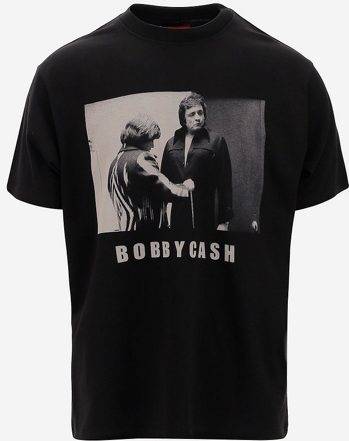 Bobby Cash Black Cotton Men's T-Shirt - 424