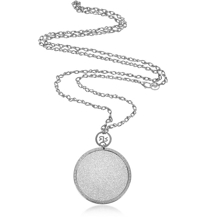 Rebecca Silver Half Moon - Bronze and Crystal Pendant Necklace at FORZIERI