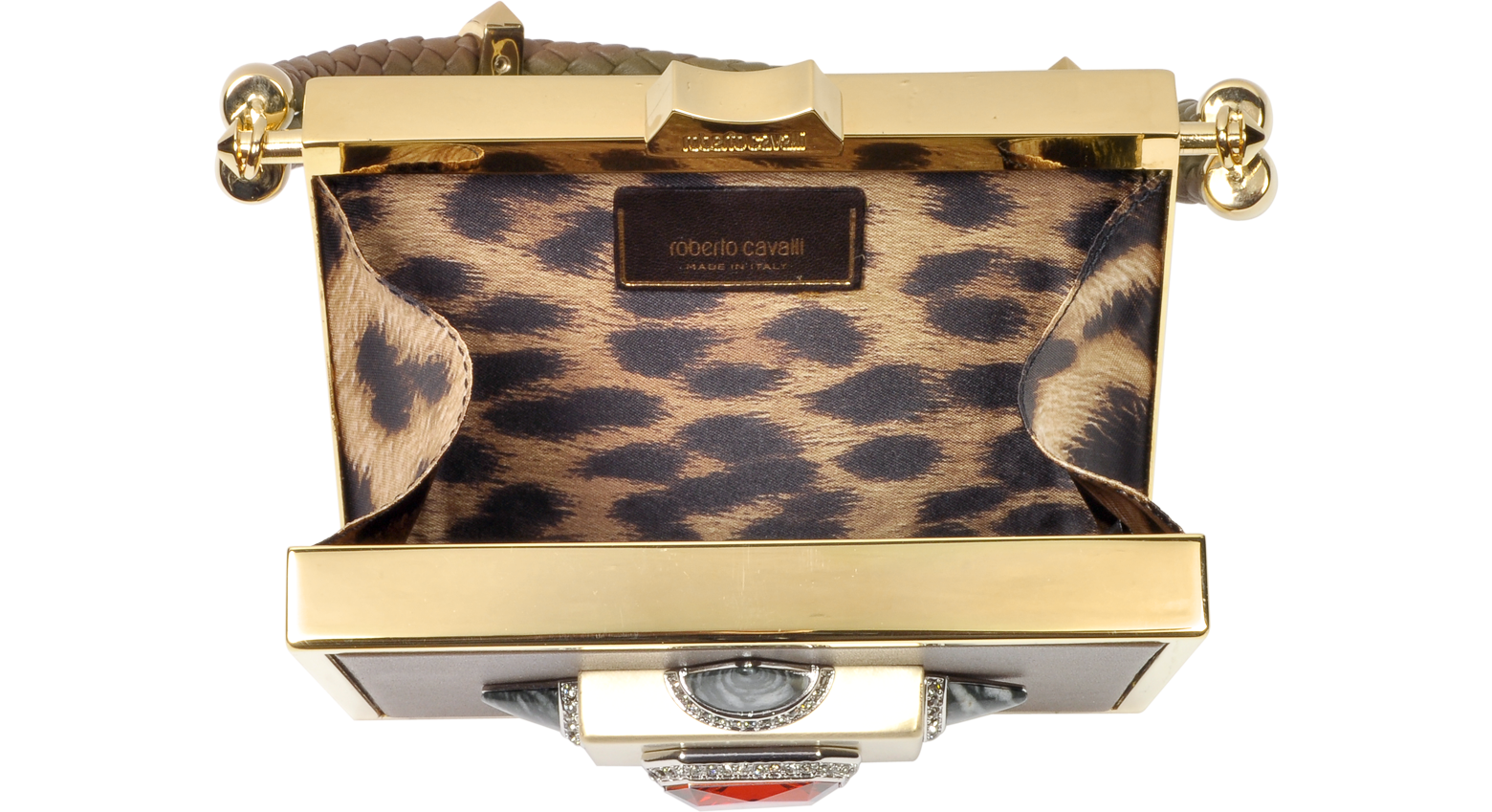 Roberto Cavalli Luxury Box Clutch at FORZIERI