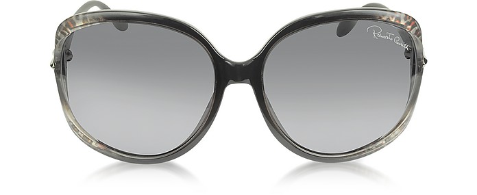 Banyan 732S 05B Damen-Sonnenbrille mit Leopardenmuster in schwarz/grau - Roberto Cavalli