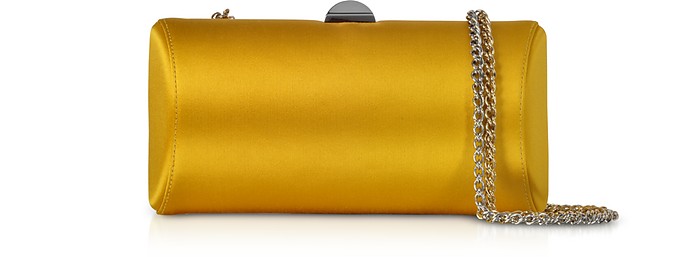 Golden Yellow Satin Shoulder Bag - Rodo
