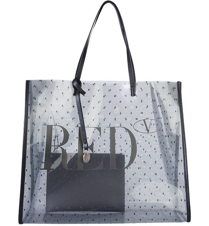 Pointote Transparent Shopping Bag - RED Valentino