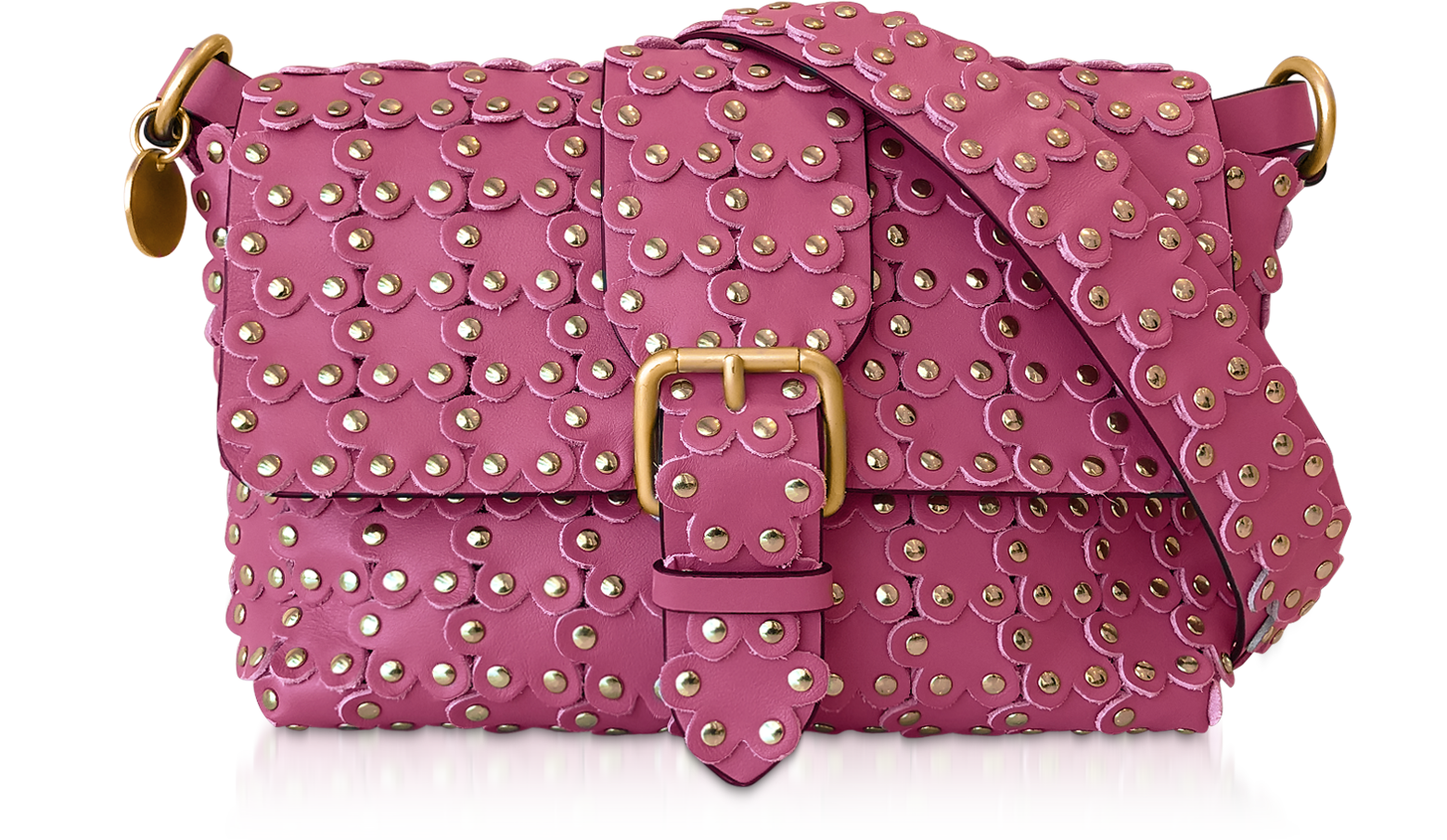 RED Valentino Pink Flower Puzzle Leather Shoulder at