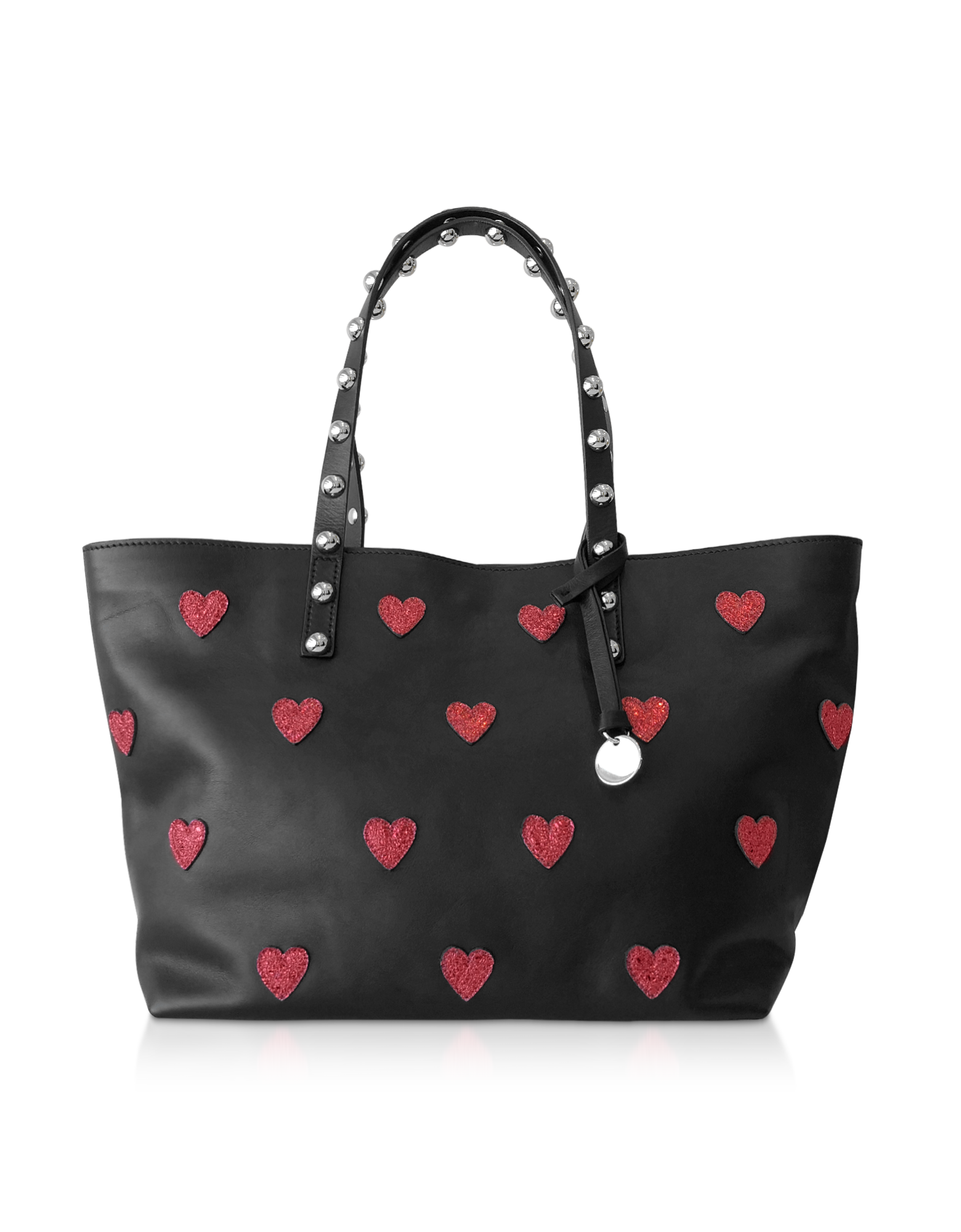 Sherlock Holmes Konklusion Delvis Red Valentino Red Heart Printed Leather Tote Bag In Black | ModeSens