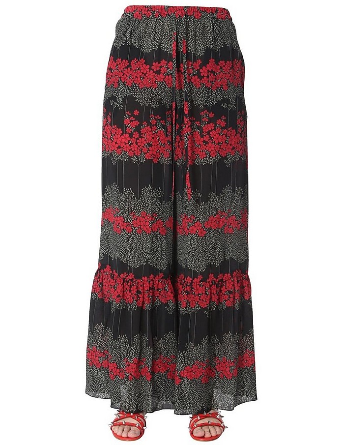 Dreaming Peony Print Trousers - RED Valentino
