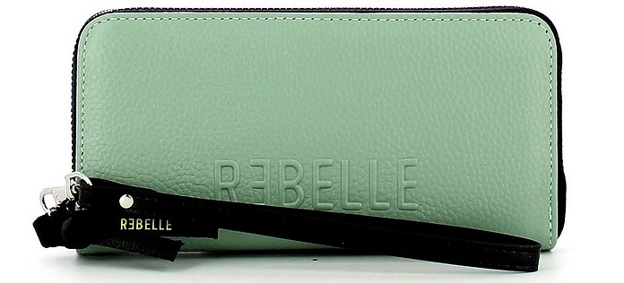 Mint Green Zip Around Women's Wallet w/wristlet - REBELLE