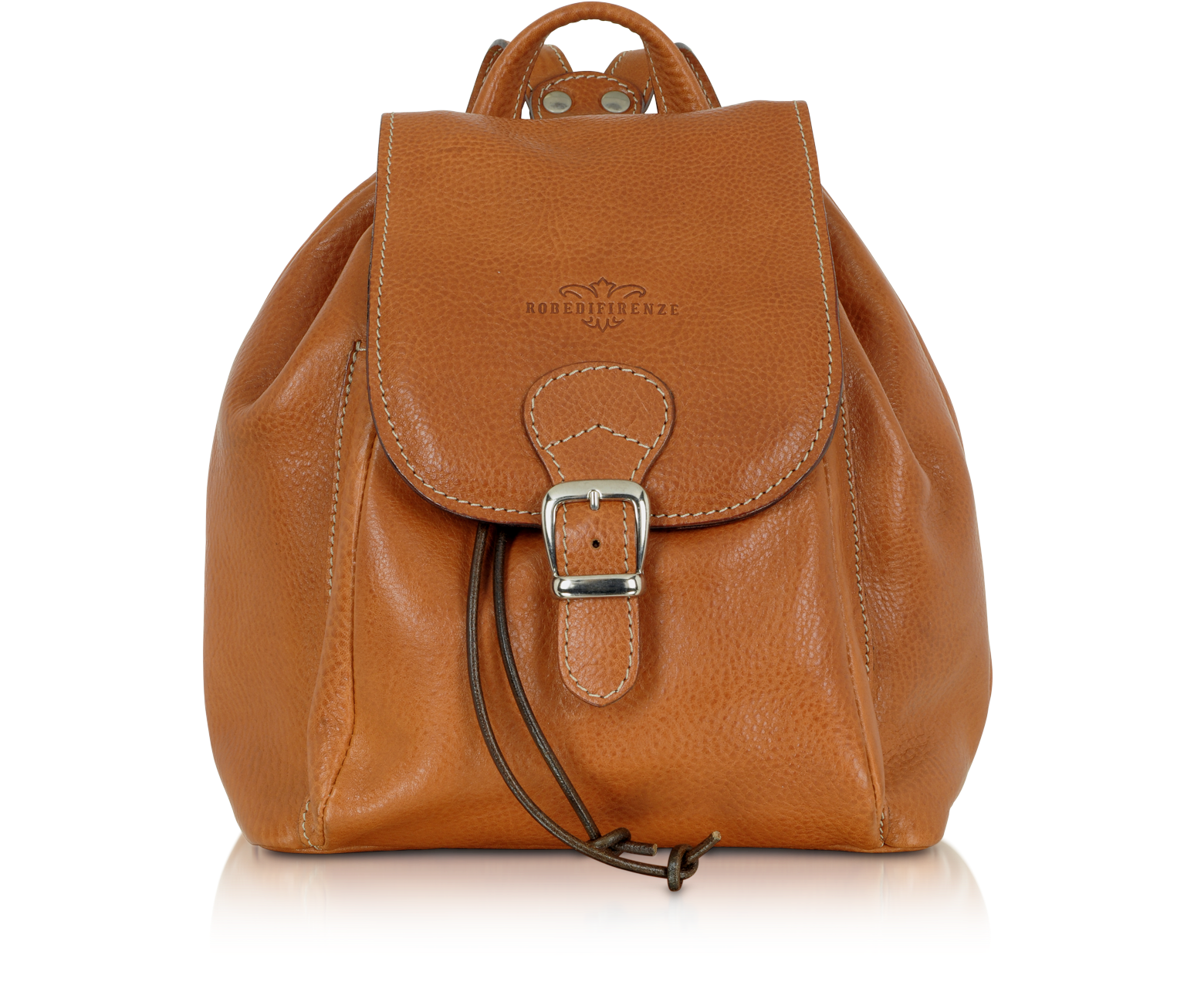 Dune Red Leather Backpack, Made in Italy