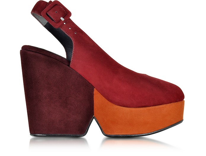 Robert Clergerie Dylanal Color Block Suede Wedge Sandal 35 IT/EU at ...