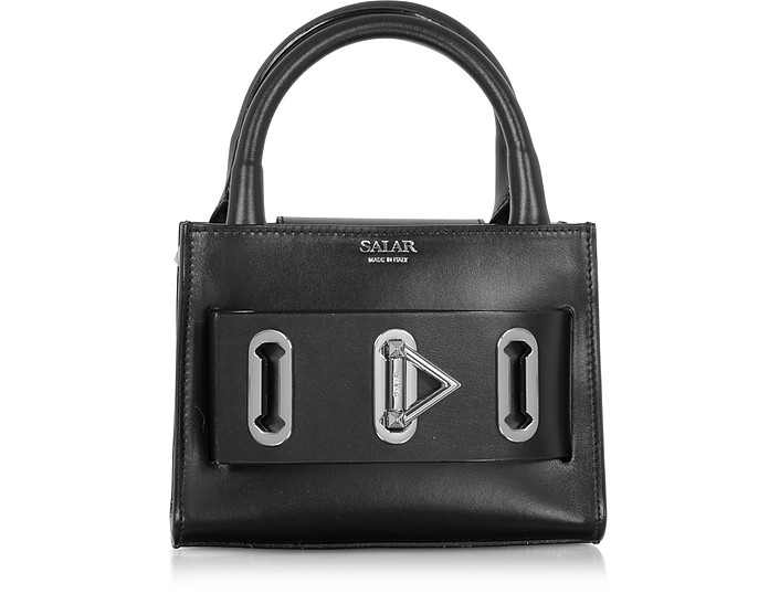 Bella Basic Leather Top Handle Bag - Salar