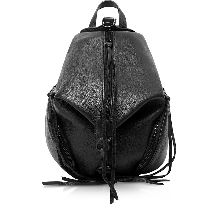 Black Leather Convertible Mini Julian Backpack - Rebecca Minkoff