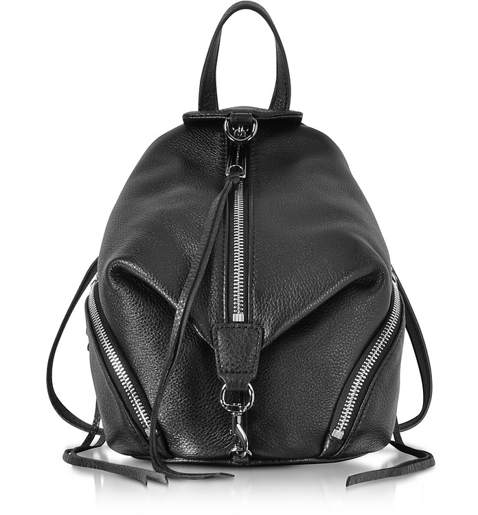 Therefore Overcoat Disorder Rebecca Minkoff Black Leather Convertible Mini Julian Backpack at FORZIERI
