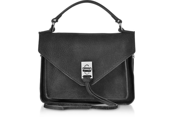 Black Nubuck Leather Mini Darren Messenger Bag - Rebecca Minkoff