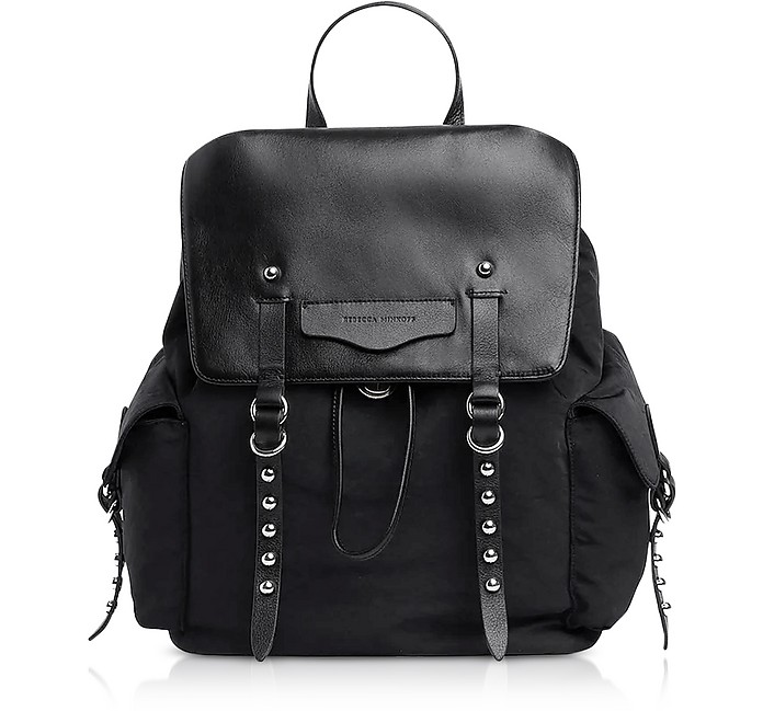 Rebecca Minkoff Black Bowie Nylon Backpack at FORZIERI