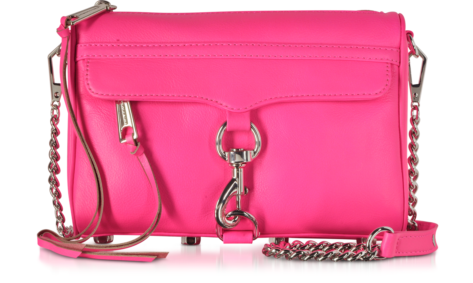 Rebecca Minkoff Electric Pink Mini MAC Crossbody Bag at FORZIERI