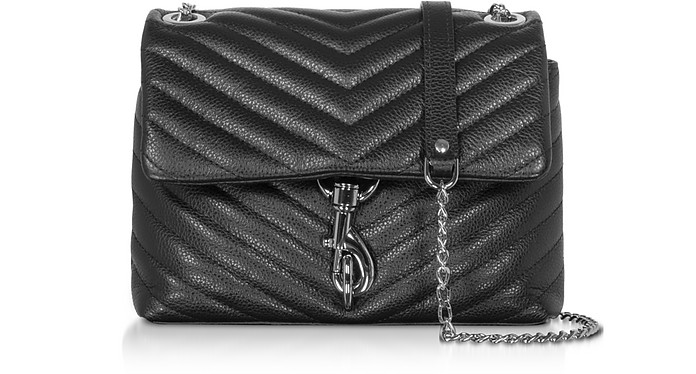 Black Quilted Leather Edie Xbody Bag - Rebecca Minkoff