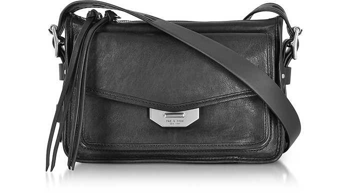 Black Leather Small Field Messenger Bag - Rag & Bone