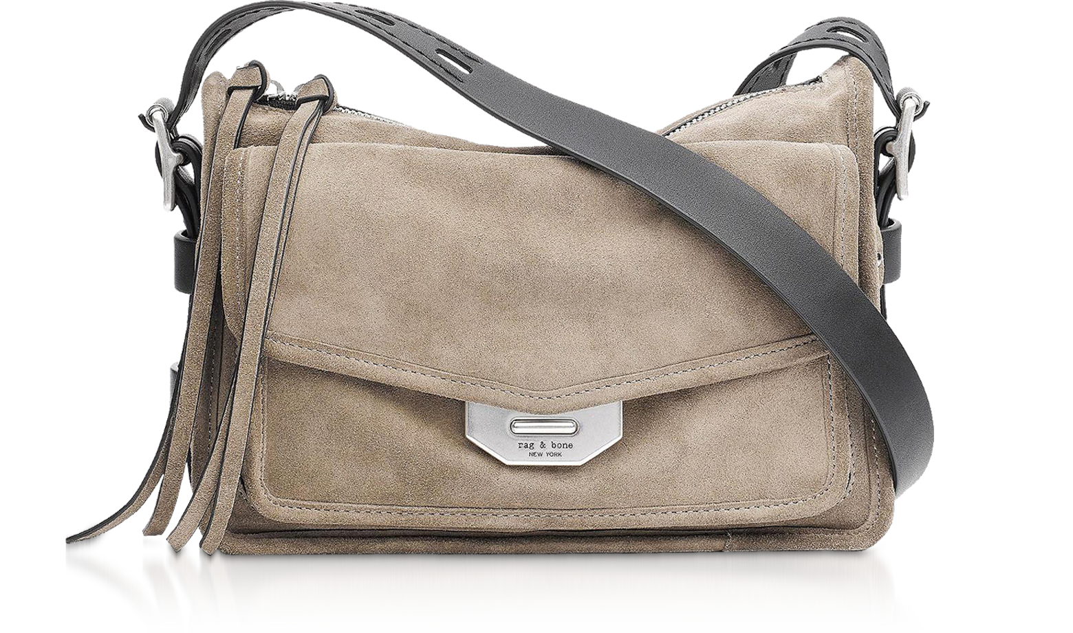 Warm Grey Suede Small Field Messenger Bag